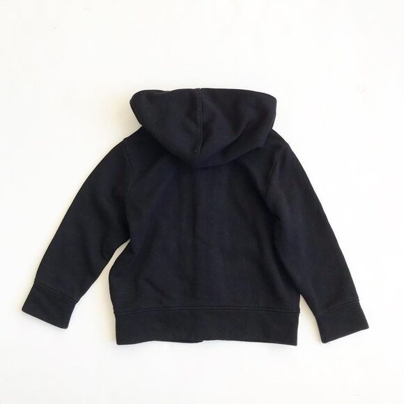 Old Navy black zip up hooded sweatshirt EUC 2T - Picture 4 of 4